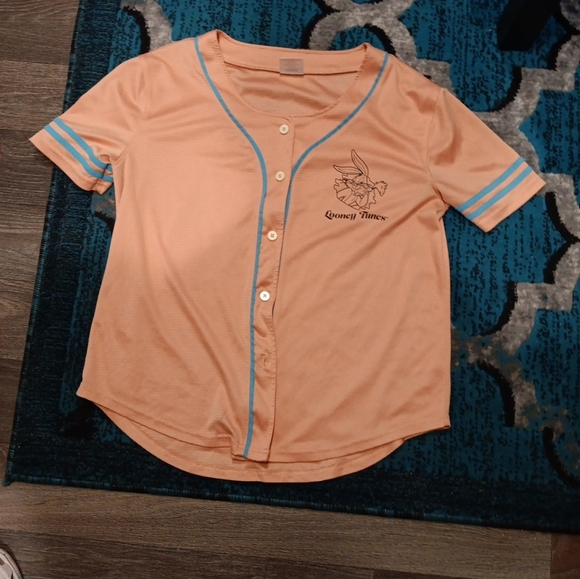 Orange Tinker Kids ShirtLooney Tunes Ladies Baseball Jersey - Lola Bunny, Tweety - Picture 1 of 5